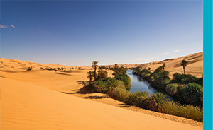 واحة أم الماء، الصحراء الليبية
