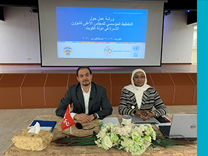 متحدثان خلال ورشة التخطيط المؤسسي للمجلس الأعلى لشؤون الأسرة في الكويت