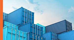stack of containers on a deck